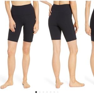 Zella ribbed striped biker shorts
